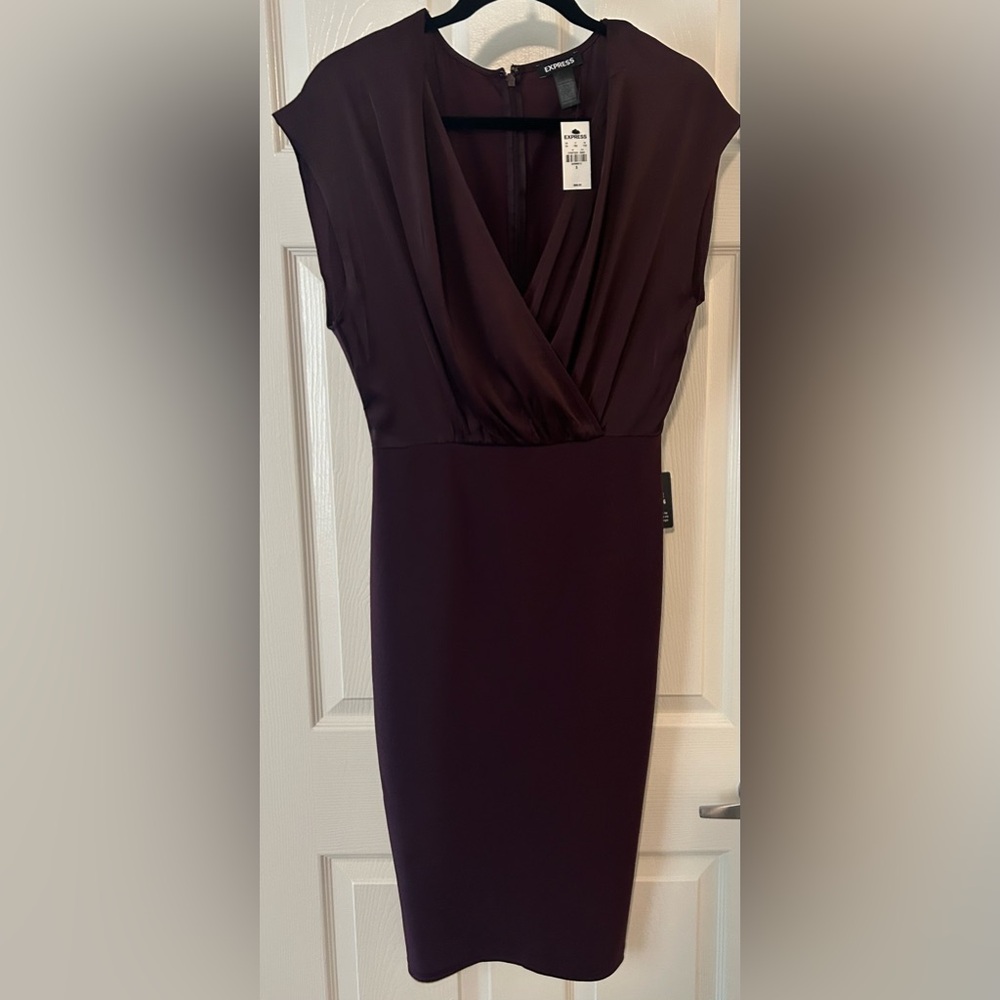 NWT - Express Purple Midi Dress with Sophisticated Style